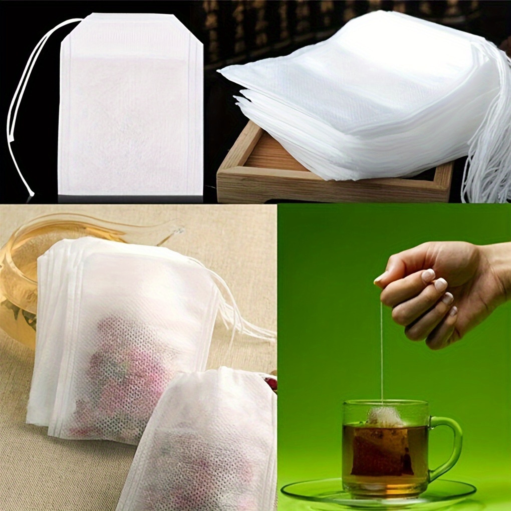 100pcs disposable fabric tea bags non woven coffee filter pouches food cooking infusion bags bulk set details 4