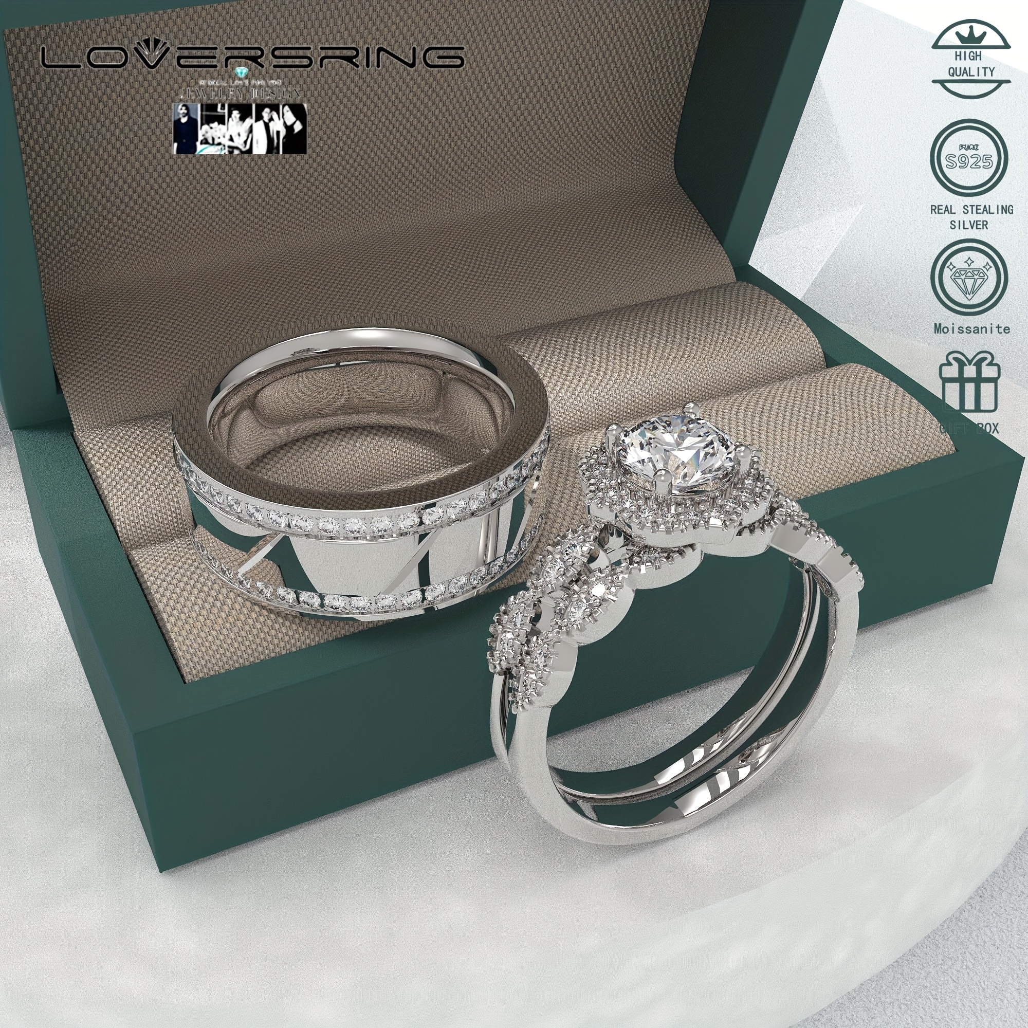 promise rings platinum his and hers wedding bands