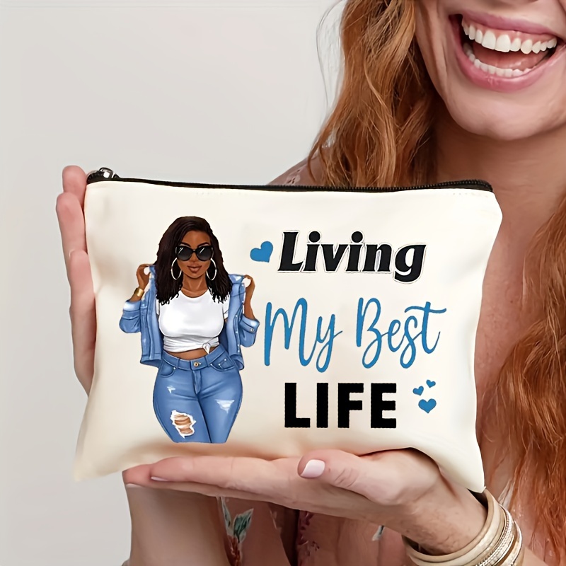 

Living Canvas Makeup Bag: , Fadeproof, And Stylish - Perfect Gift And Sisters