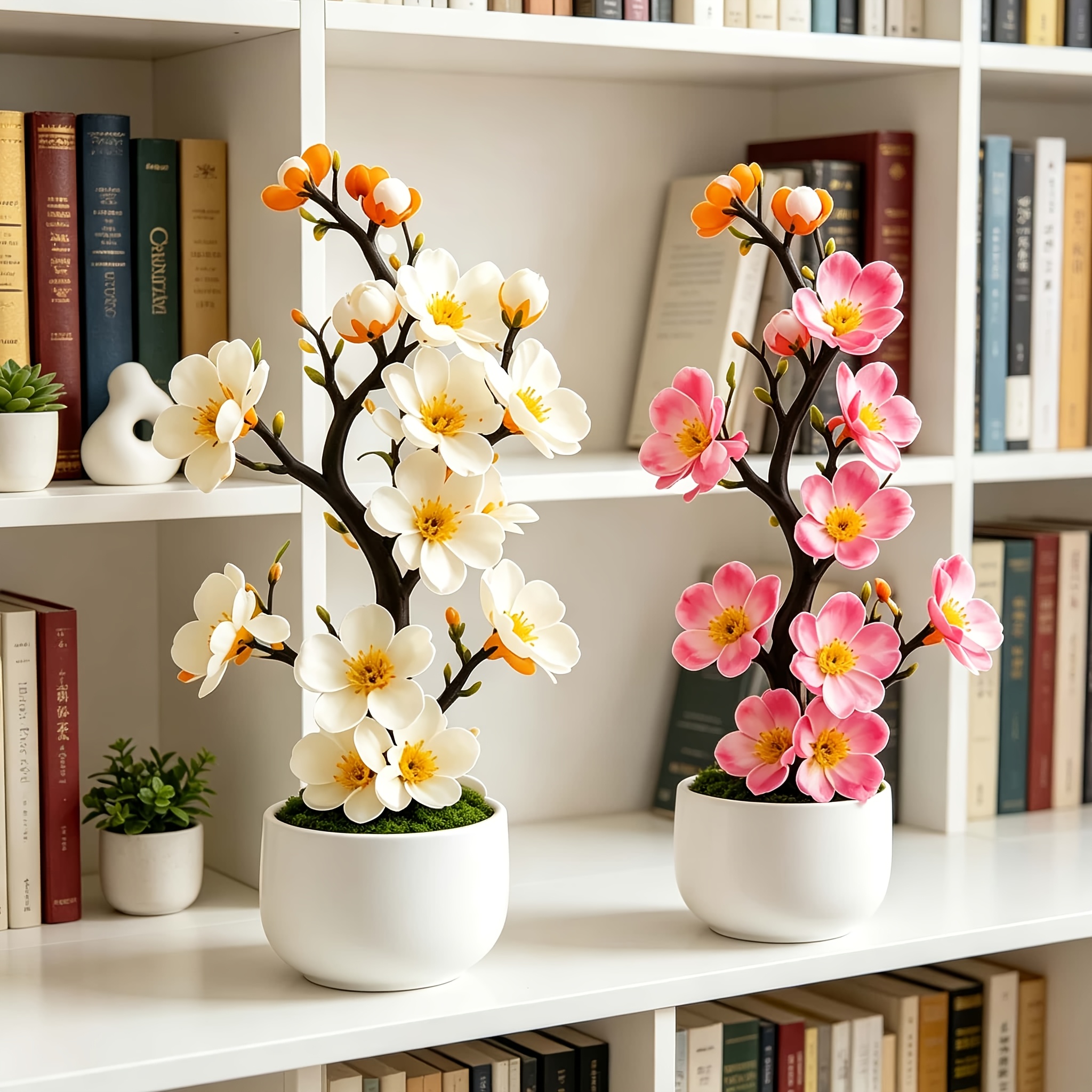 2-Color Combination Pack of Realistic Plum Blossoms