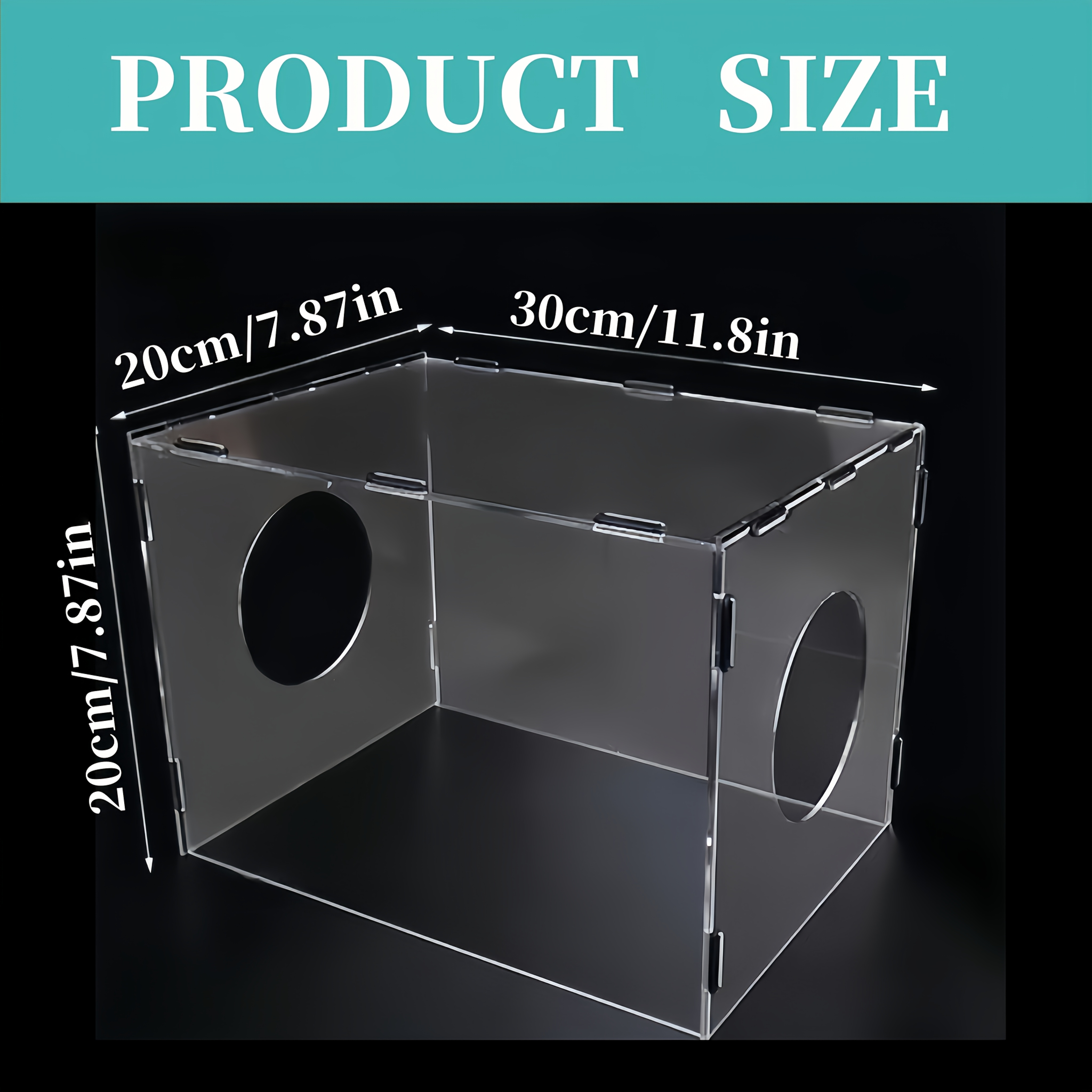 TEMU 1 Set, Sanding Dustproof Box, Transparent Acrylic Protective Cover, Electric Grinder Dustproof Working Cover, Carving Dust Collection Wenwan