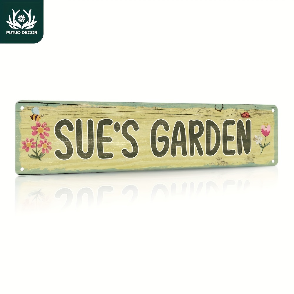 LANOLU Vintage Blechschild – 'Gardening Is My Therapy', 30,5 X 20,3 Cm, Wetterfest, Für Garten & Terrasse