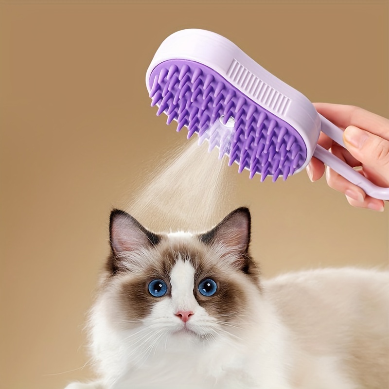 

Cleaning Brush For Pets, Steam Fluff Removal Massage Comb, Pet Bath Brush, Pet Automatic Hair Removal Spray And Anti-static Massage Comb For Dog And Cat Grooming