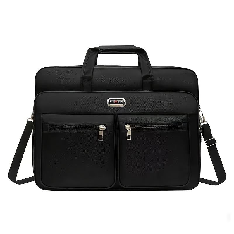 TEMU Sac pour ordinateur portable, Sac à main d'affaires unisexe, Sac messager à bandoulière avec sangle d'épaule, Sac de bureau durable, Sac de