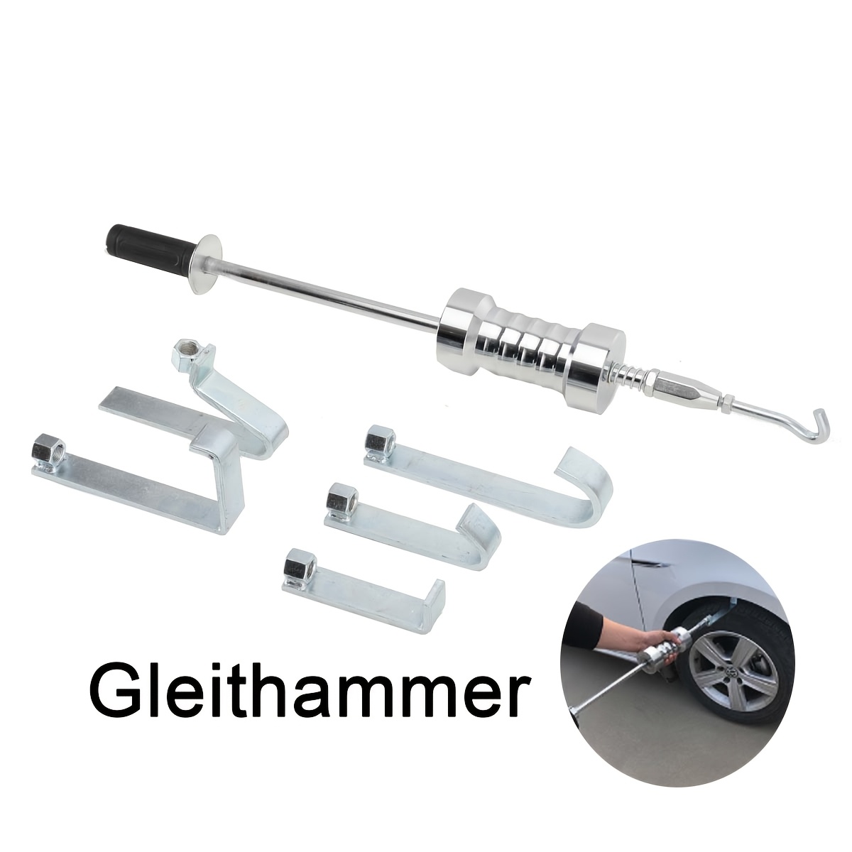 Sliding Hammer Set, Pull Hammer With 5 Hooks, Pull Hammer 8.5kg, Impact Hammer, Ejection Hammer, Ejection Tool Body