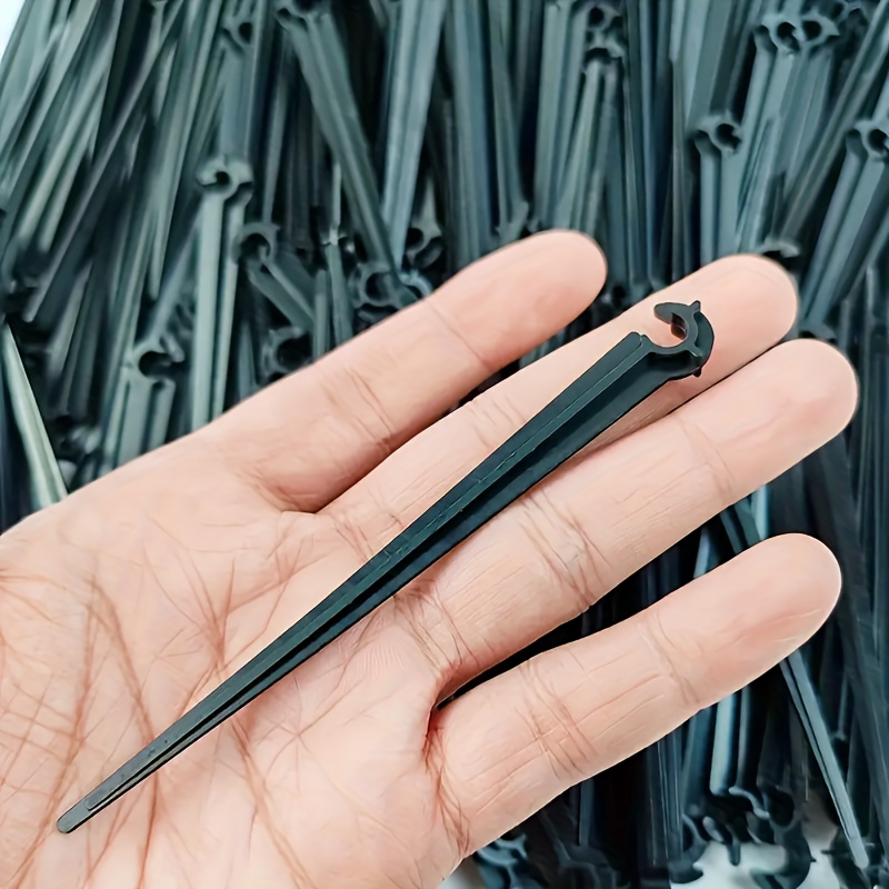 100pcs Garden Irrigation Stakes - Heavy Duty 1/4" Hose Holder Clips For Drip System, Adjustable Plant Watering Stakes (corrosion Resistant)
