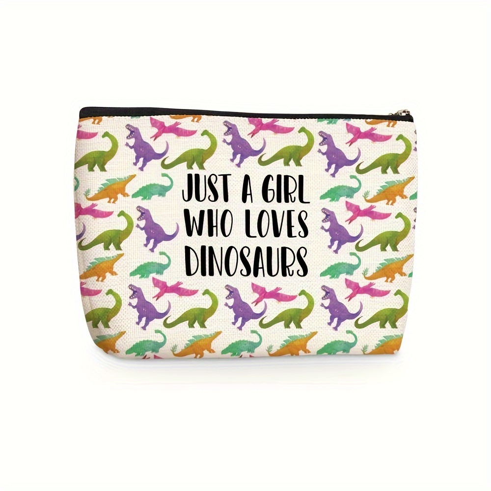 cute watercolor dinosaur makeup bag cosmetic Temu Norway