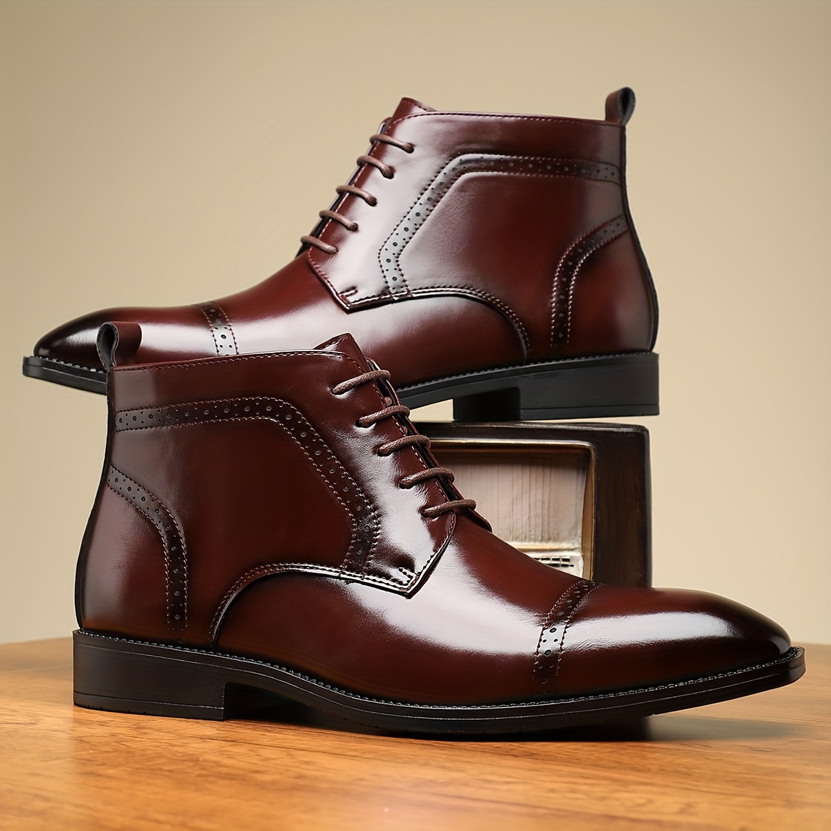 Men's Casual Fashion Ankle Boots - Slip-On, Durable Rubber Sole, Versatile for All Seasons, Leisure Style, Street Style, Fashion Style, Four Seasons