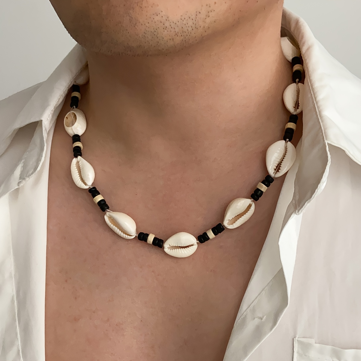 Adjustable Ocean Style Men's Shell Necklace