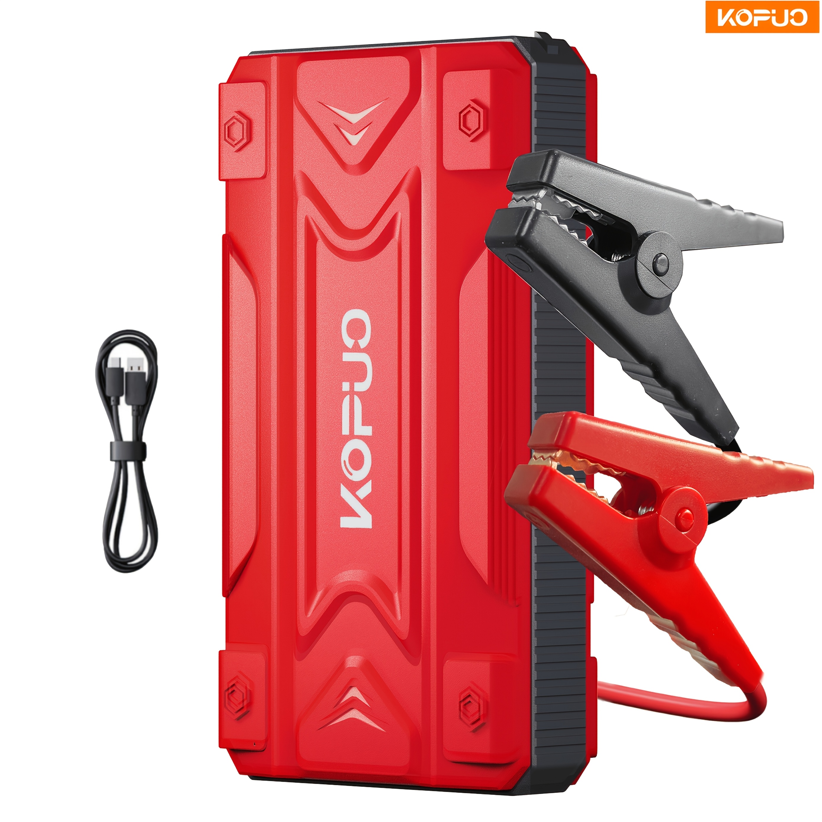 TEMU KOPUO 3000/6000A Draagbare Startkabel voor Auto-accu - Professioneel Gereedschap voor Automonteur (tot 8,5L Benzine/7L Diesel) 12V Noodaccubank