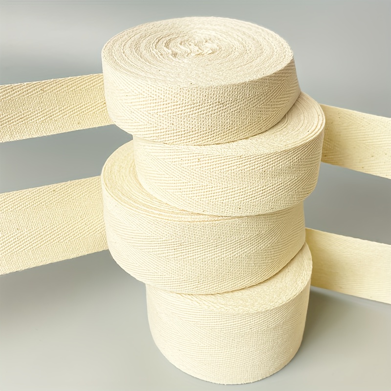 

1 Roll Pure Cotton Webbing Tape, 10 Yards - Versatile For Backpacks, Canvas Bags & Clothing Accessories, Outdoor Pieceing Straps In Assorted Widths Webbing Straps For Bag Making Nylon Webbing Strap