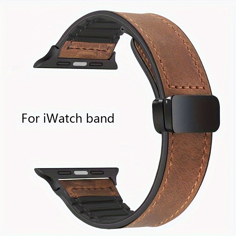 Bracelet en Cuir Vintage Leather pour Apple Watch Ultra 49mm Brun