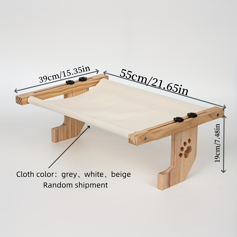Adjustable Cat Window Sling, Wooden Cat House With Claw Pattern, On Walls, Windows, Beds, Or Cabinets - Large Cat House, Pet Lounge, Fastened Cat Hammock