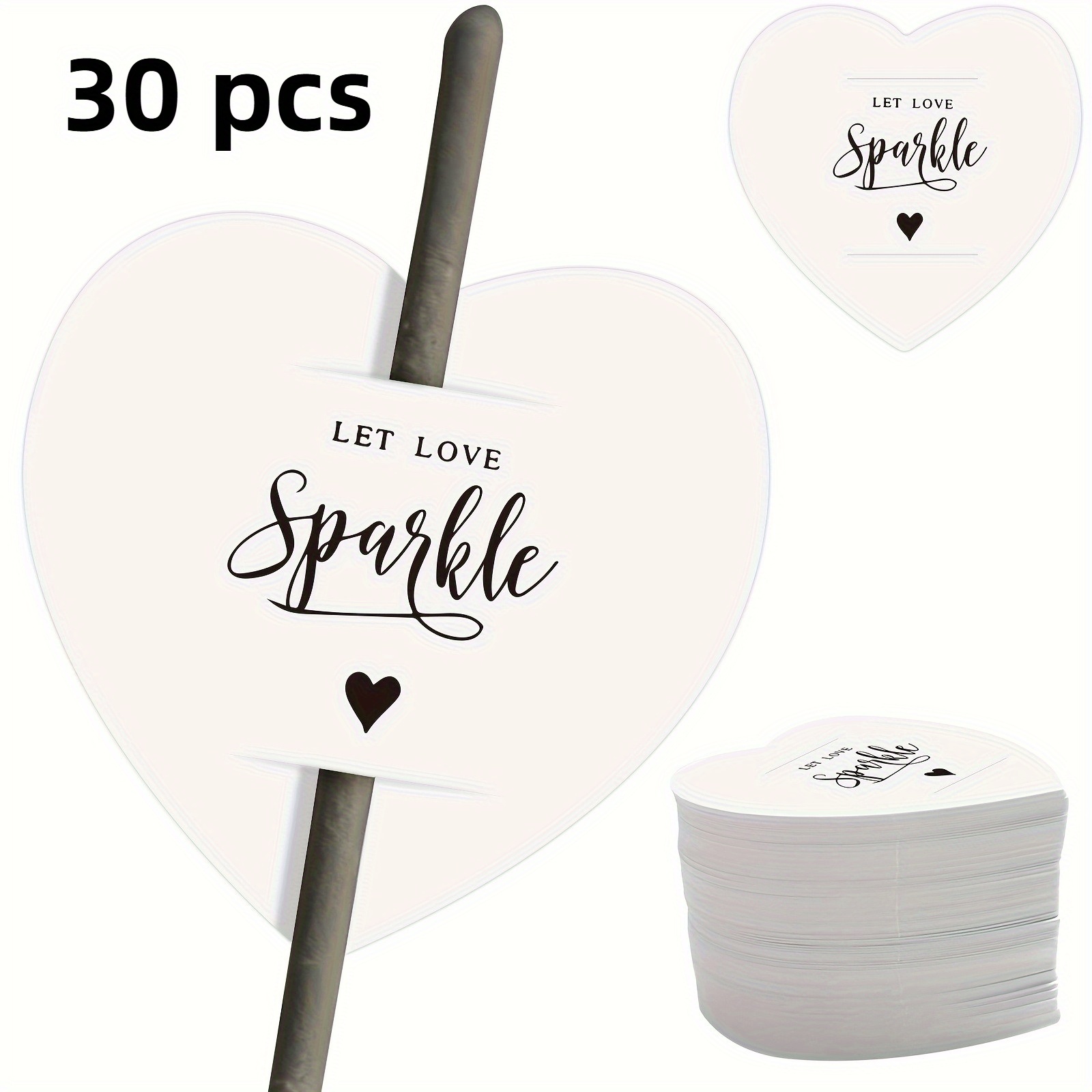 E-shop 30/50/100 Stück/Pack Herzförmige Leuchtet-im-Dunkeln-Anhänger – Erleuchte deine Liebe! für Hochzeitsfeuerwerke, Kartenhalter Hochzeitsgeschenke,