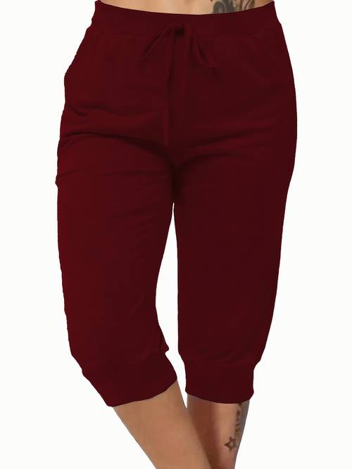 fashionable womens bermuda pants with geometric for spring summer