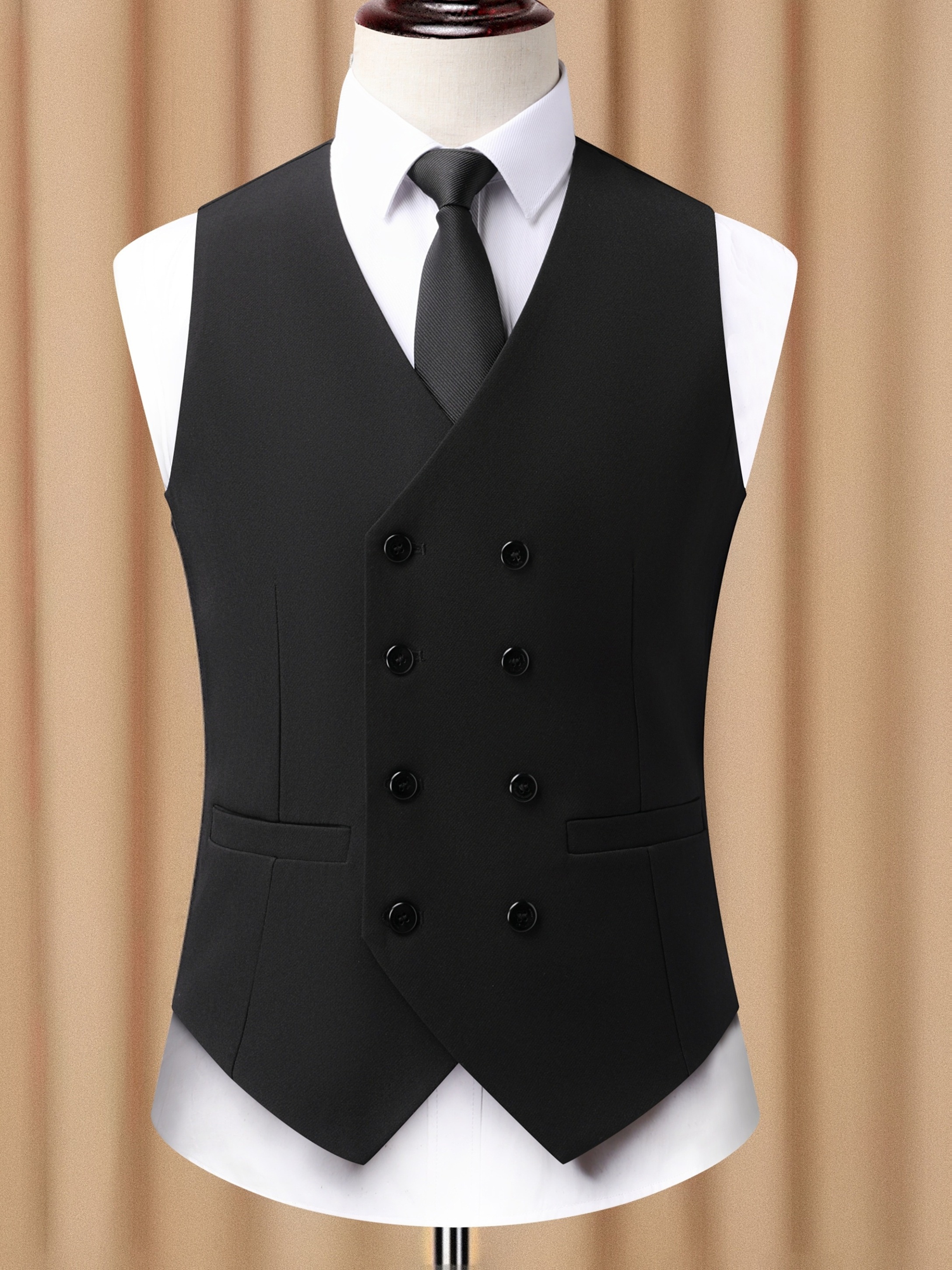 ENFOLD♦︎DOUBLE SUIT VEST 38 retro double breasted suit vest men british style fit - Temu Mauritius
