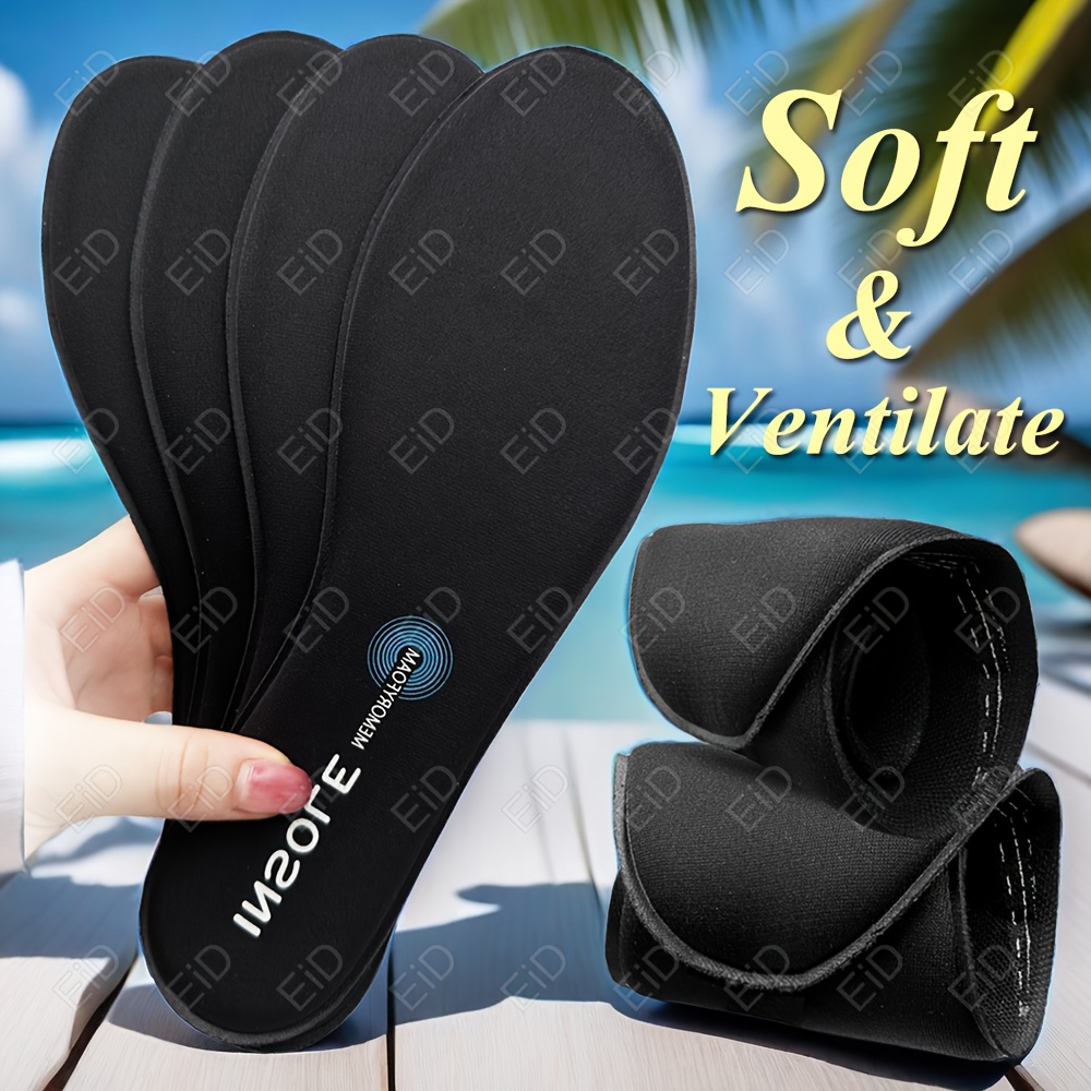 q elastic memory foam high rebound soft insoles walking Temu New