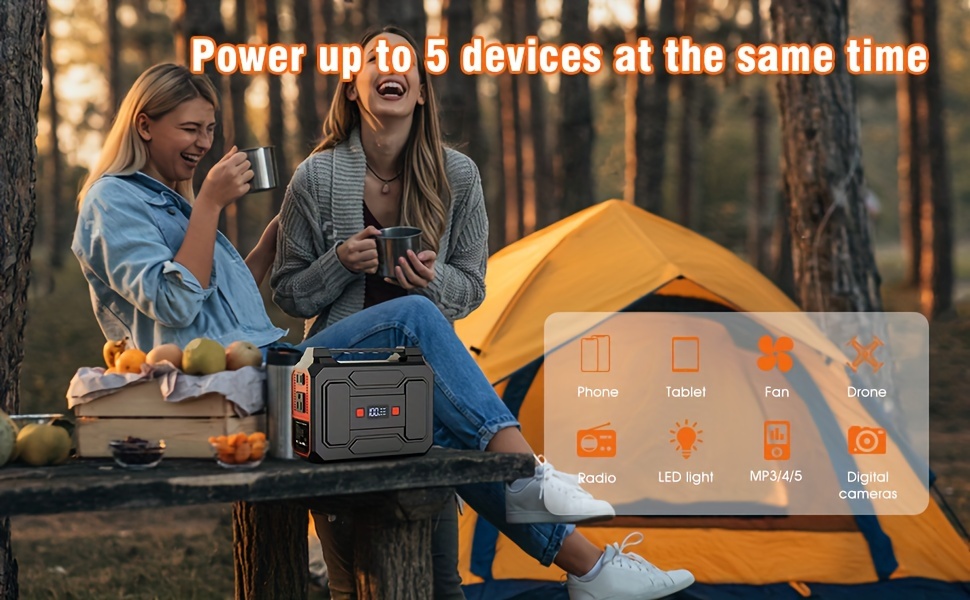100w 300w rated portable power station solar generator panel   146wh 296wh high capacity battery pack 2x 110v ac outlet   usb c port led   bank for outdoor camping hiking road trip cycling cpap hurricane emergency christmas Product details 1