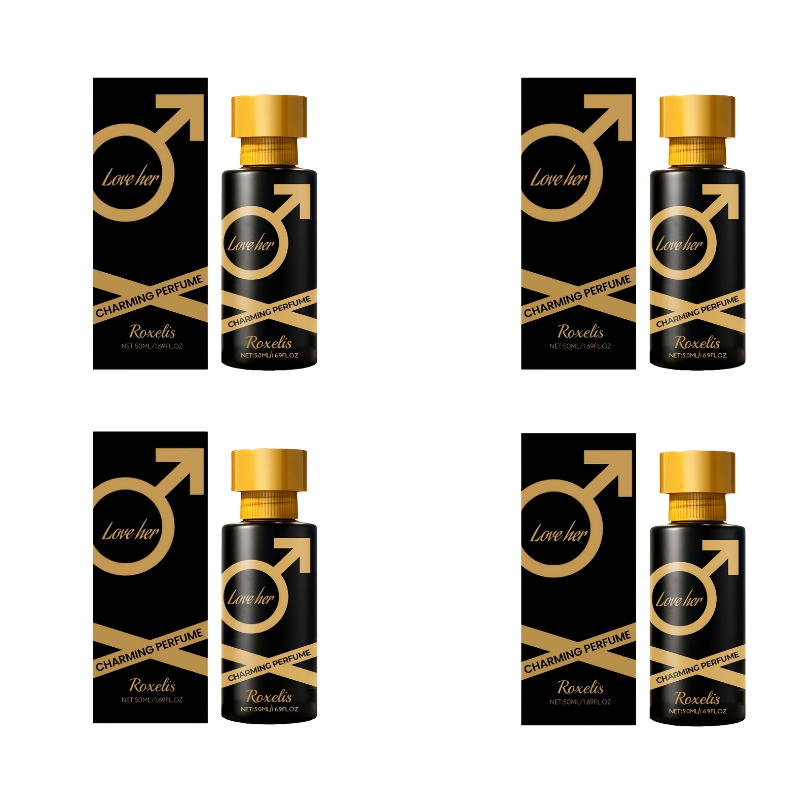 4pcs Musk Rose Perfume, Rich Fragrance, Unisex Perfume, An Ideal Gift