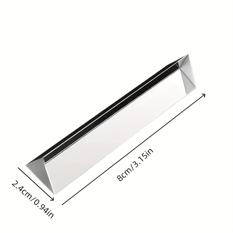Image of 1pc 3-sided Refractor Sunlight - Rainbow Beams - 3.15 X 0.94 X 0.94 Inches - Suitable For Photography, Desk Decoration, And Home Display