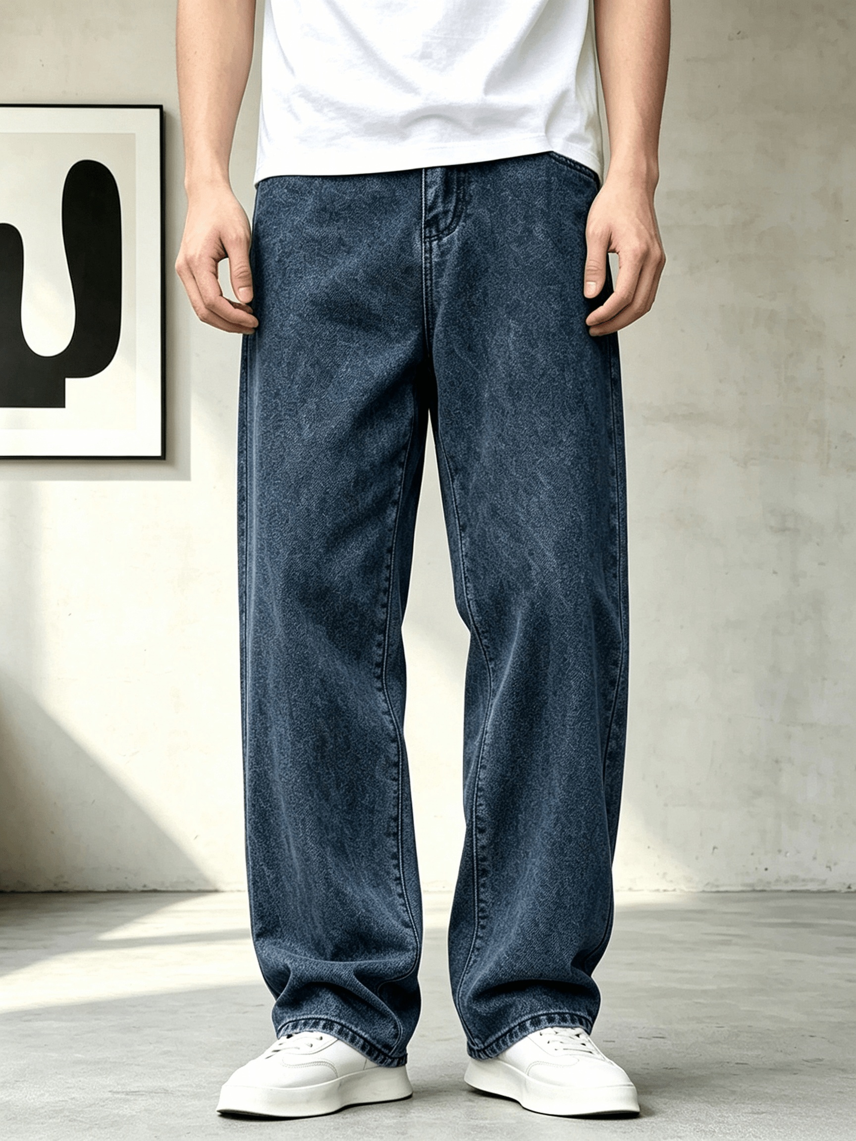 Baggy Jeans Denim Golf Pants For Men Y2K Embroidery Golf Trap Wang Jeans Men Women Streetwear Baggy Jeans Big  Boy Denim Pants Leisure Simple Straight Cargo Trousers