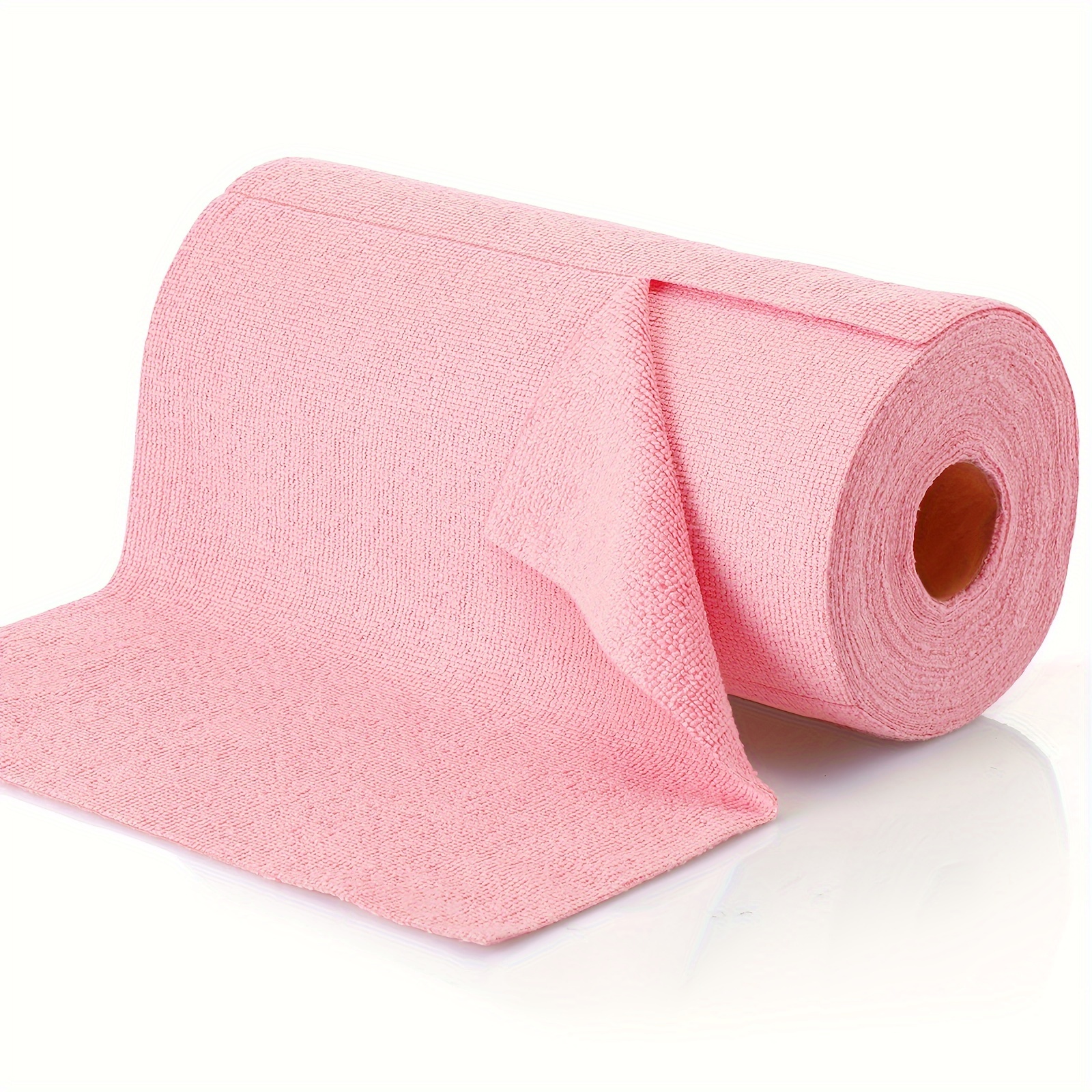 

Reusable Microfiber Cleaning Cloths Roll Washable Tear Away Microfiber Towels For Cars 12" X 12" Cleaning Wipe Rags For Home House Kitchen Garage All Purpose (pink, 1 Roll)