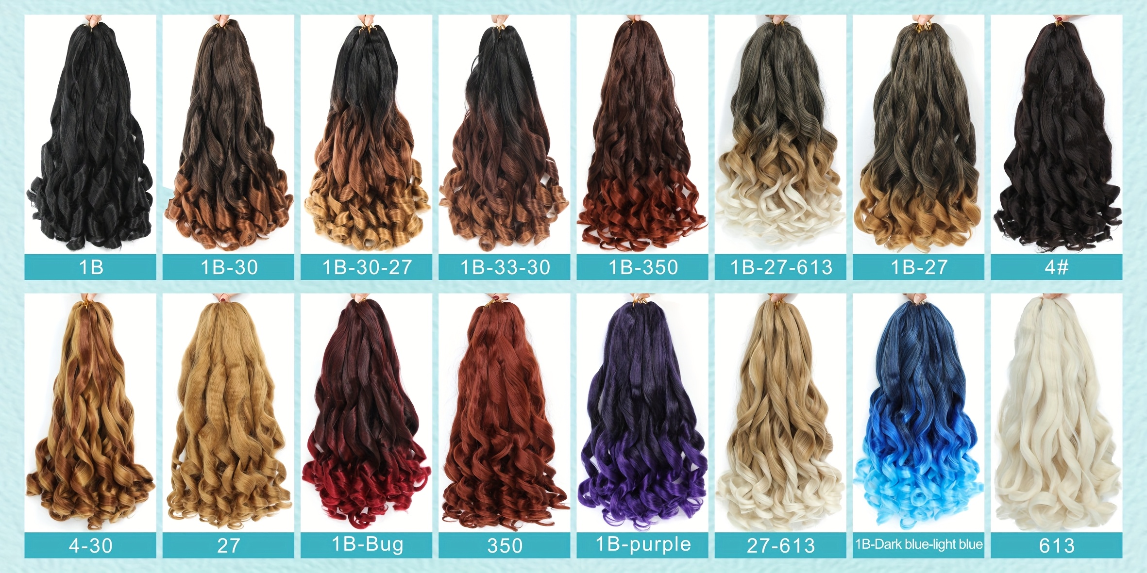 7 packs french curl braiding hair 16 inch curly braiding hair french curls braiding hair extensions for   16 inch 7packs 1b bug 1  30 details 3