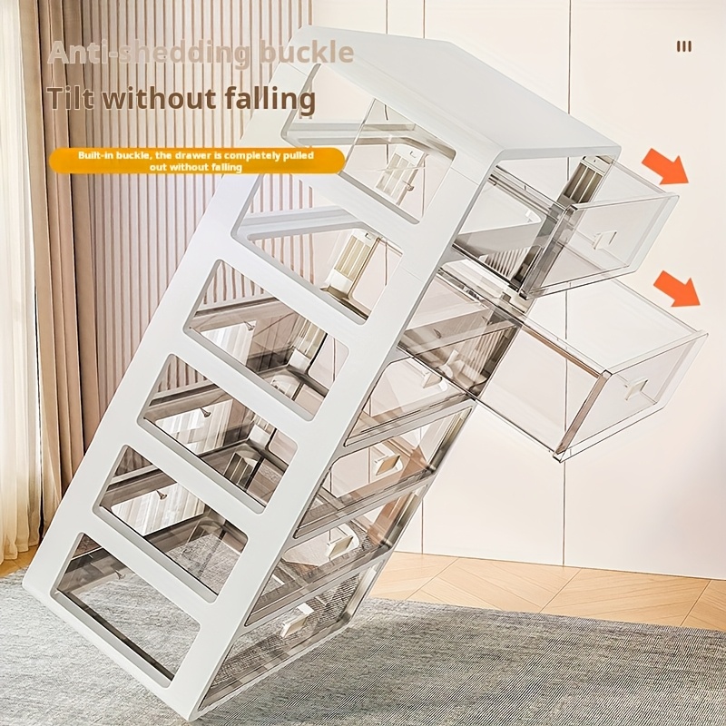 large capacity multi layer drawer storage cabinet family bathroom vanity   cabinet transparent plastic medicine box with anti falling   suitable for living room bedroom bathroom placement  