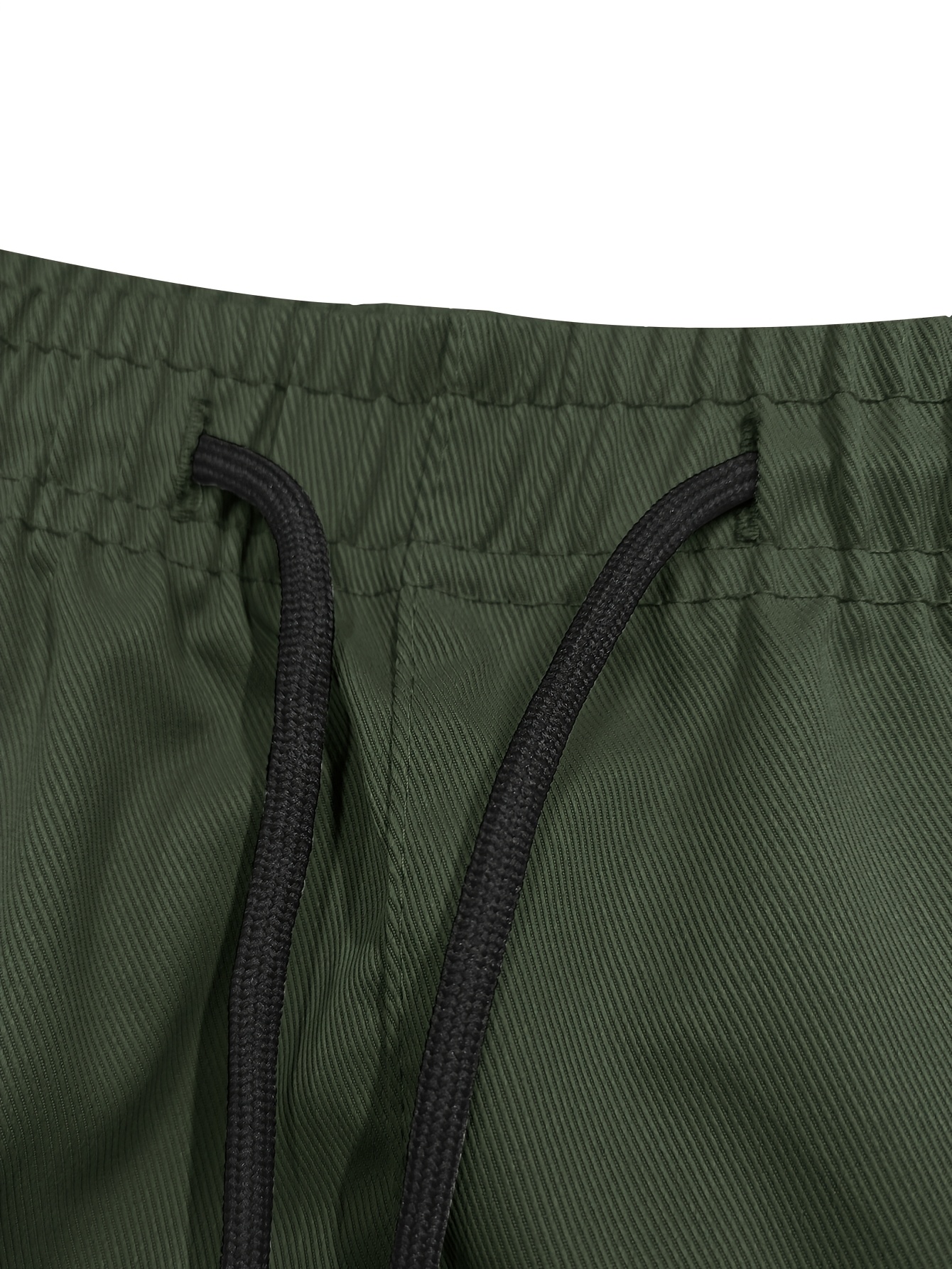 [Everyday Comfort Cargo Shorts] 1pc Men's Summer Cargo Shorts - Durable Polyester, Elastic Drawstring Waist, Large Pockets, Knee-Length with Reinforced Stitching