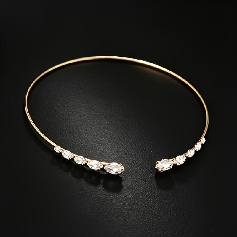 Exquisite Open-end Thin Choker with Set Ends