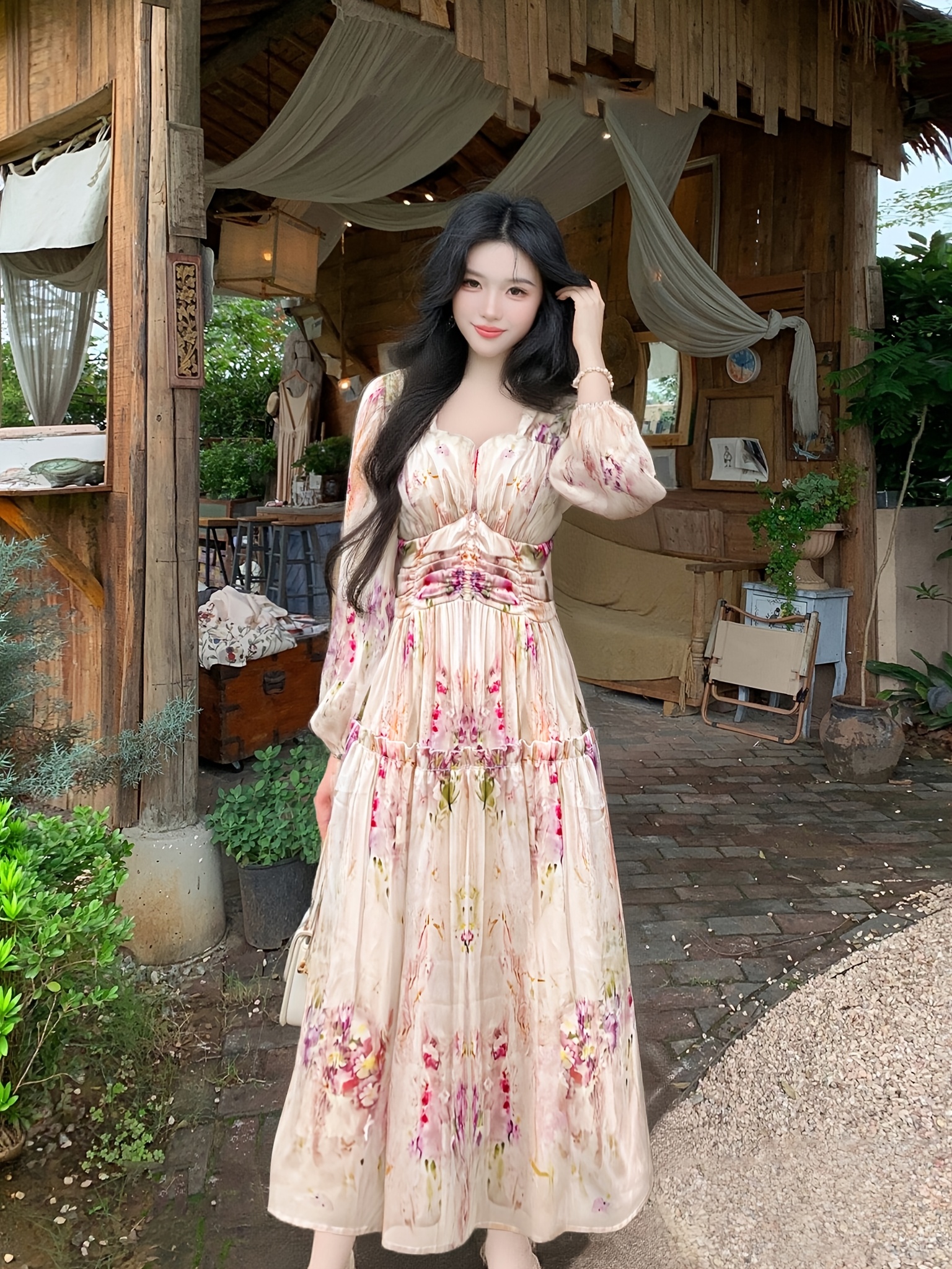 long maxi dress pink Eliza Dress, in Light Light Taffeta, Size: XS | Show Me Your Mumu Pastel Mint Linen Midi 217A and adjustable spaghetti straps COLOR:Black Multi