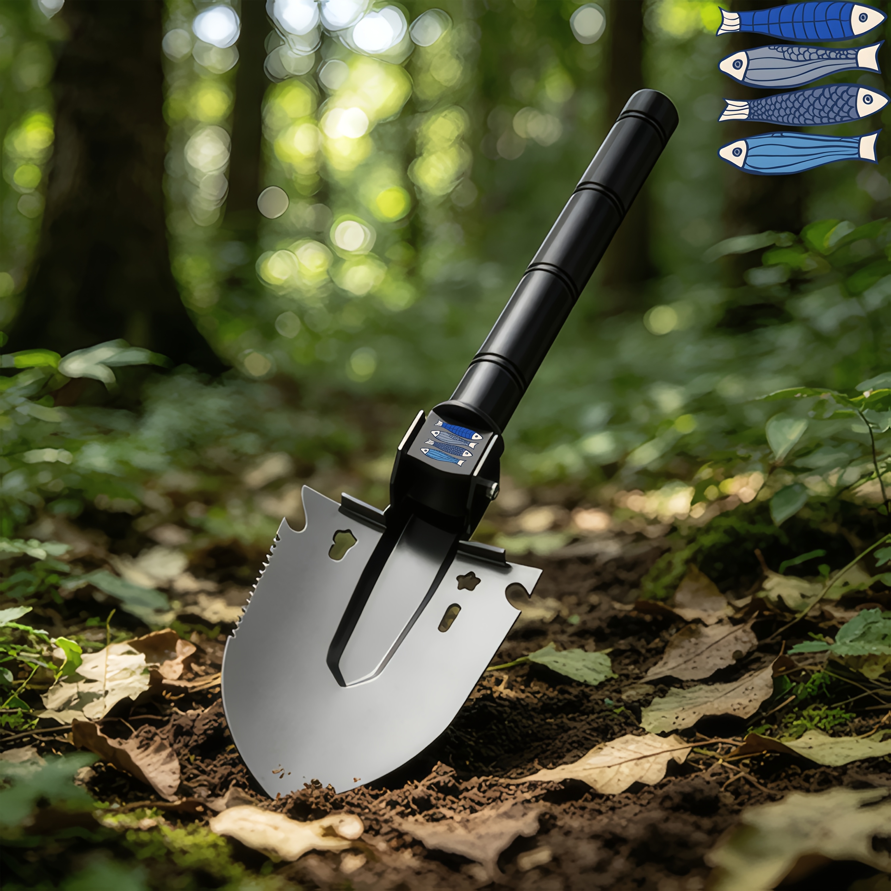 Multi-Functional Entrenching Tool for Camping