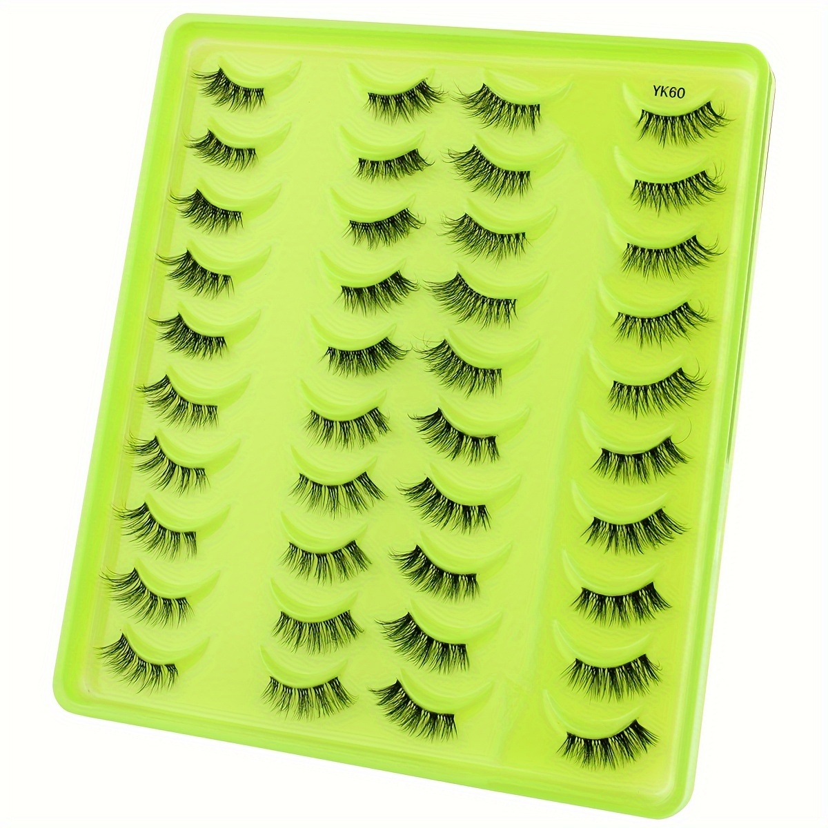 20 Pairs Half False Eyelashes Cat Eye Mink Eyelash Natural Wispy Winged Lashes Extension With 4 Styles Mixed