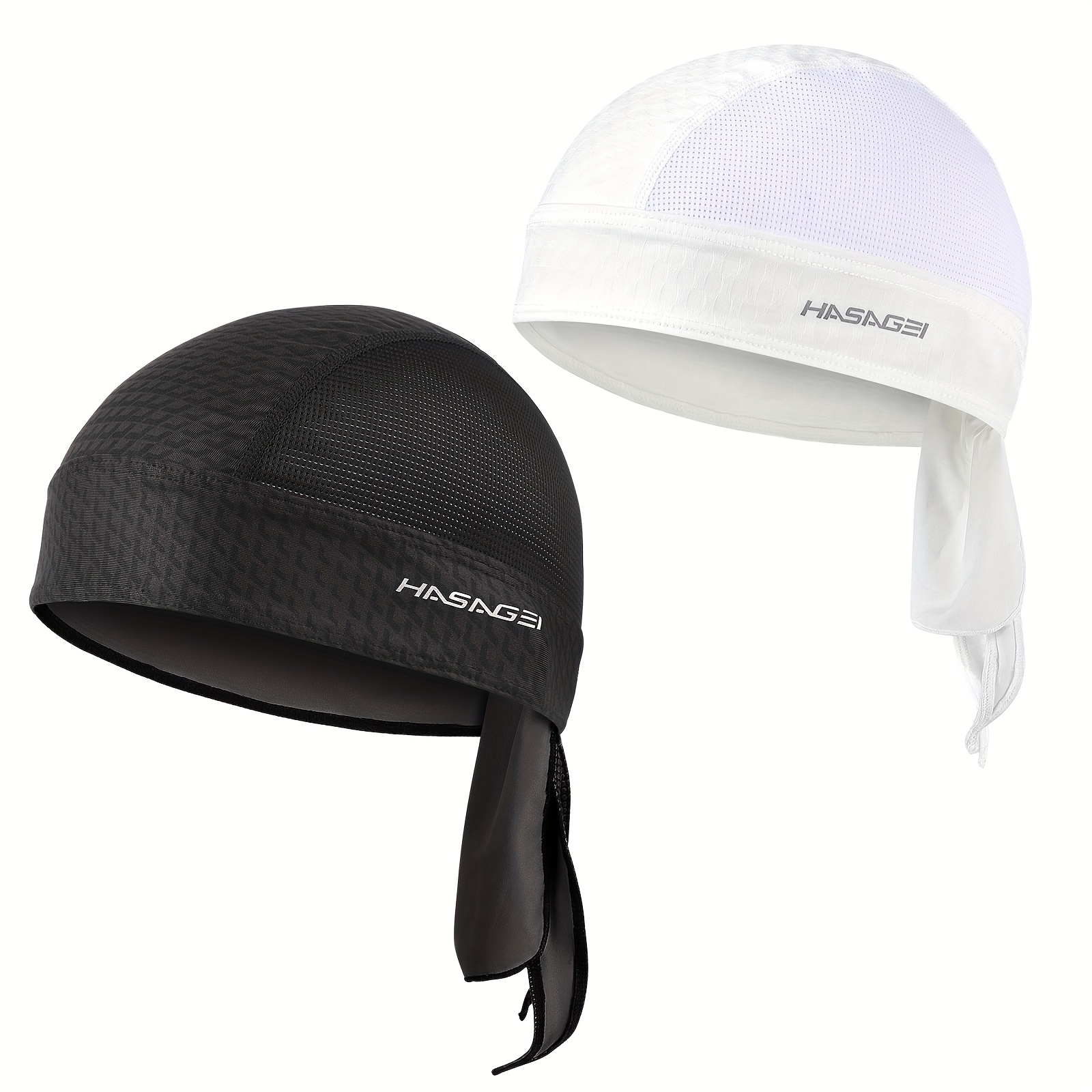   mens sporty breathable cycling headband quick dry moisture wicking mesh fabric with   for biking motorcycle riding black with white logo outdoor sports gear sleek headgear moisturewicking fabric