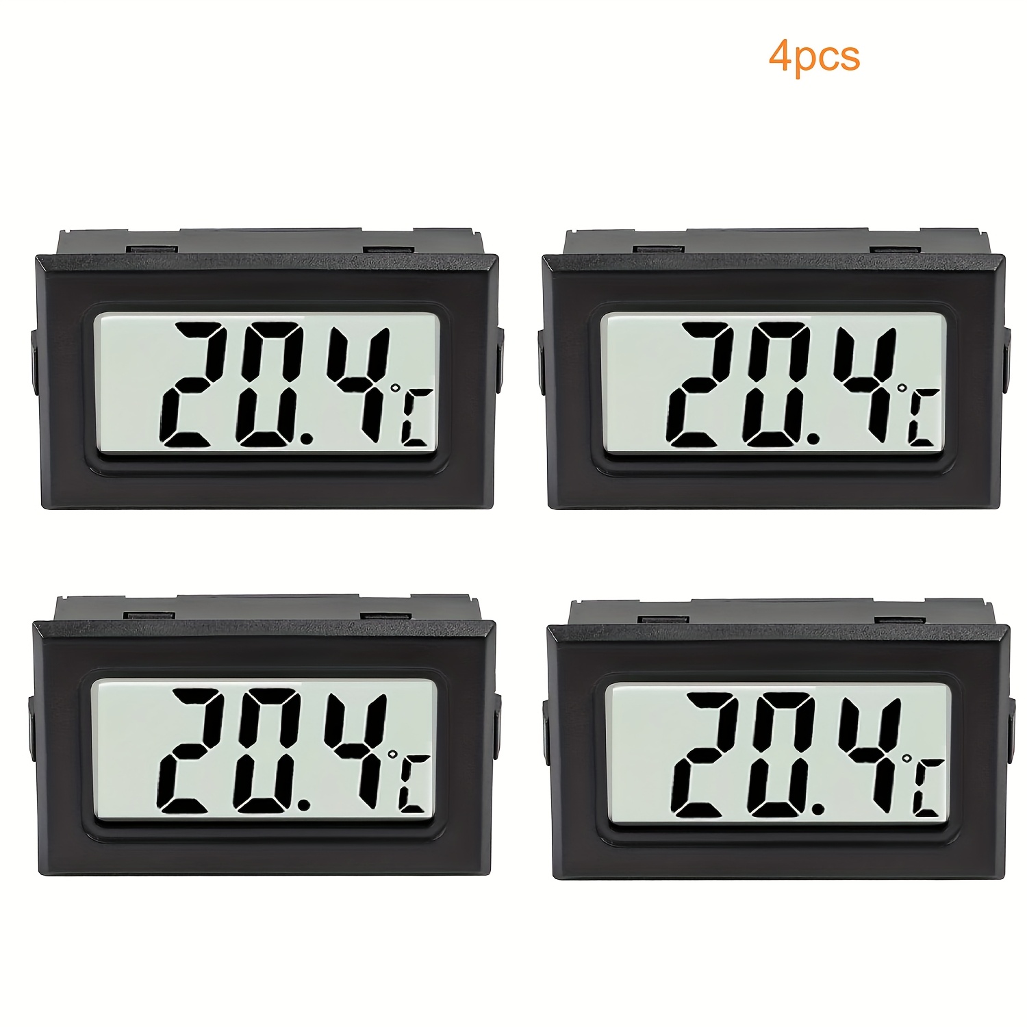 Image of 2/4/6pcs Digital Thermometer, Small Size Thermometer Suitable For Home, Living Room, Laboratory, Office, Greenhouse, Garden