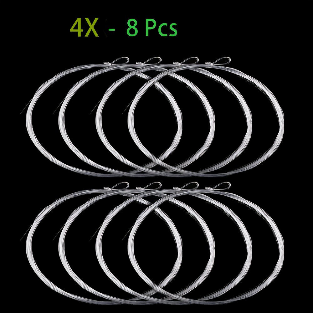 TEMU 8pcs 0x–7x 9ft Tapered Fly Fishing . Featuring A Pre-tied Loop, The Tapered Design Ensures A Smooth, Fluid Presentation In The Water, Minimizing