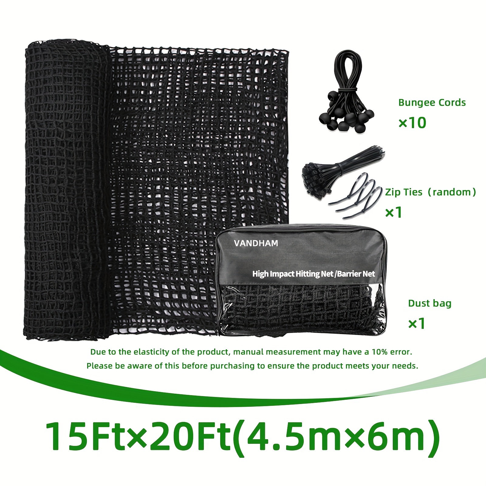 Heavy-Duty Golf Practice Net, Adjustable Rectangle
