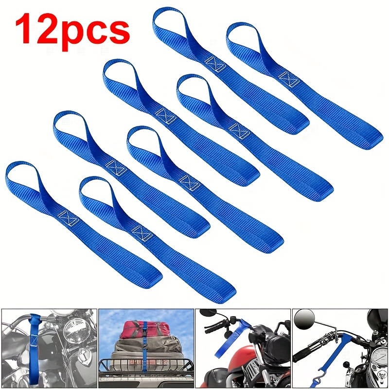 TEMU 12pcs Motorcycle Soft Rope Rings, X Inches