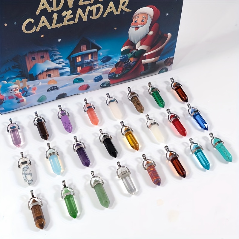 

24pcs Pendant Set - 2024 Calendar Bullet , Making Kit, Christmas Box For Parties, &