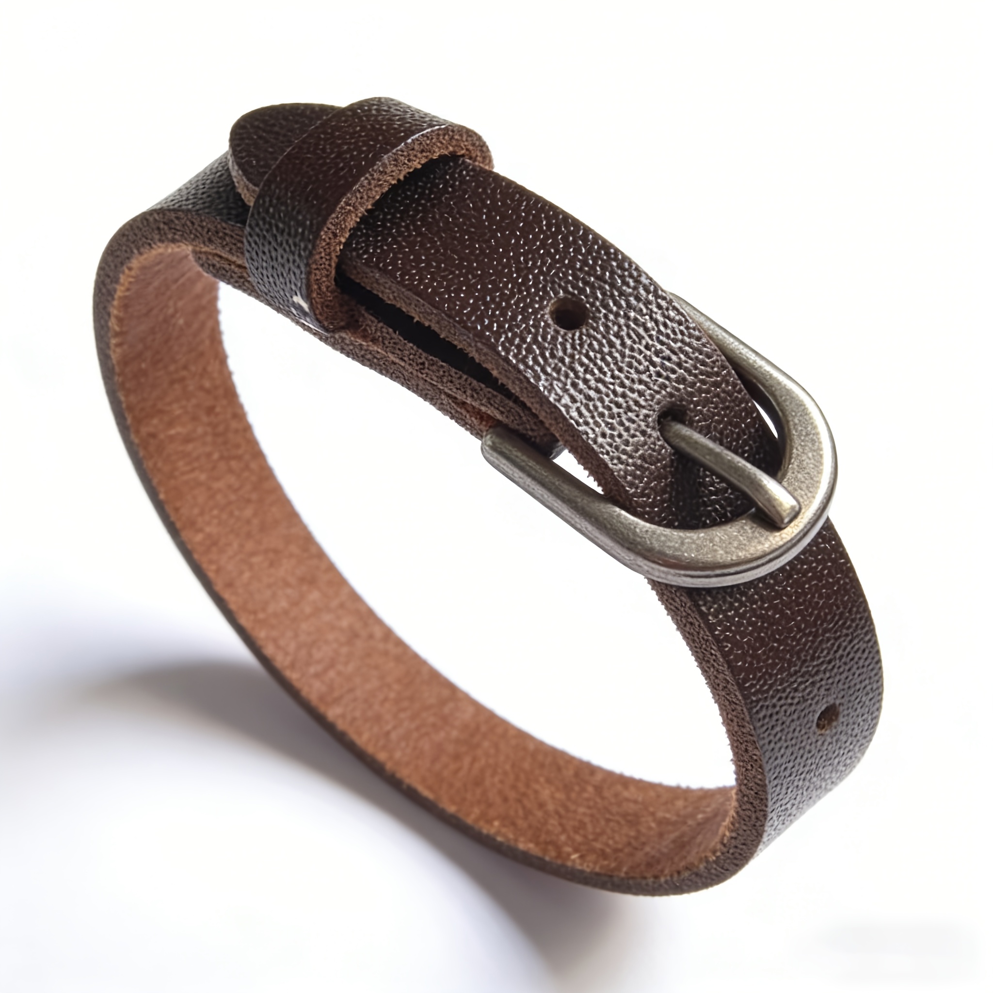 1pc Men's Fashion Bracelet With Simple Belt Leather Bracelet For Daily Wear