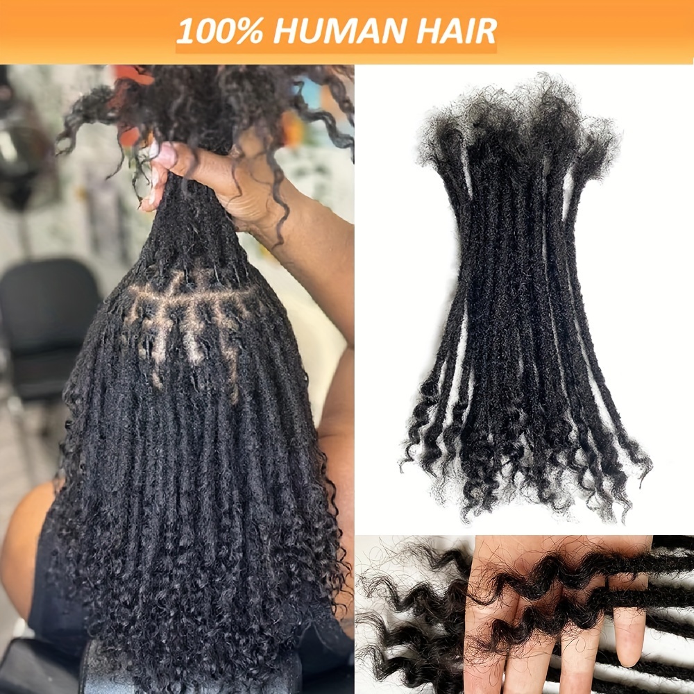 

Handmade Black Dreadlock Extensions - 8 Inch, 20 , 36g Hair For , Permanent With Twists