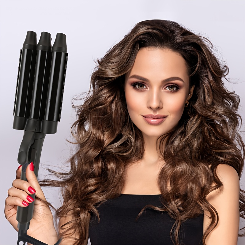 1pc of Curling Iron for Fluffy Wavy Hairstyles for Styling And Curling. Hair Styling Tool Sleek Black Finish Ceramic Curling Ir