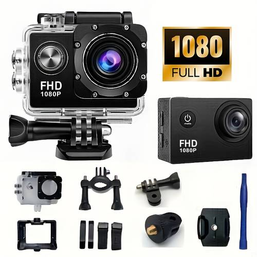 1080p action camera hd riding recorder hd sports camera complete installation kit rechargeable battery 2 inch lcd screen and 140 wide angle view