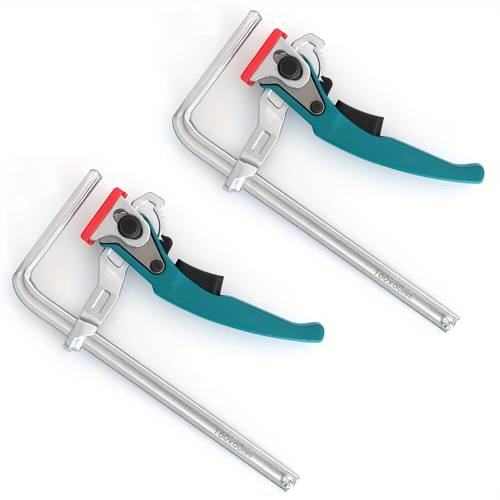 2pcs alloy steel upgrade quick ratchet track saw guide rail clamp mft clamp for mft table and guide woodworking clamp
