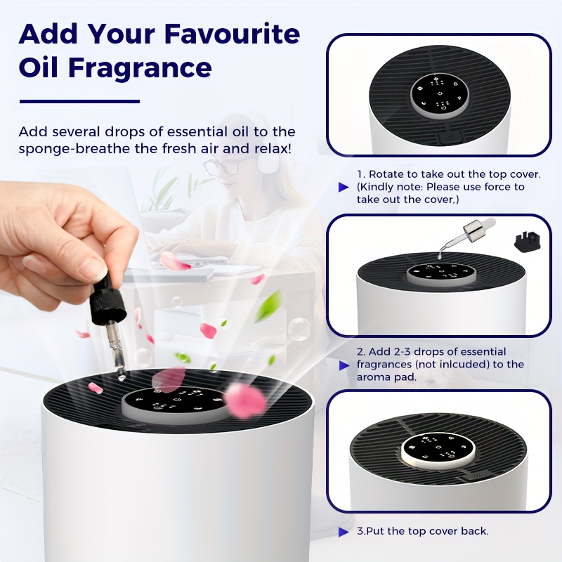 Air Purifier for Home Allergies Pets Hair In Bedroom, 3-in-1... product image 8