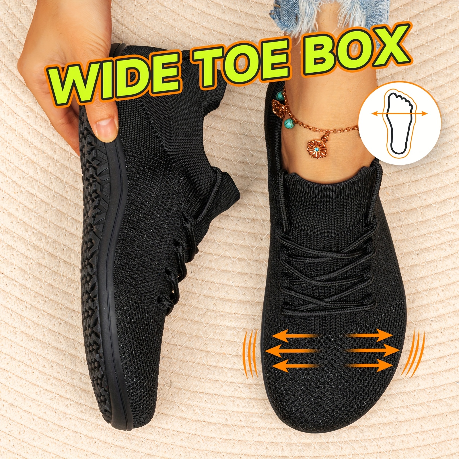 wide toe box barefoot shoes women minimalist slip on walking  display picture 3