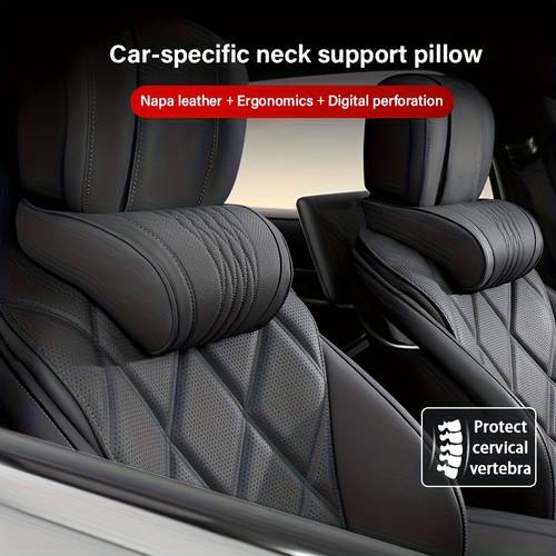 luxus-autokopfkissen, -kopfstütze, sitzkissen, nackenstützkissen, autositzkissen, bequem atmungsaktiv, - nackenstütze, exquisite stickerei, ganzjahresnutzung, autoinnenraum-dekorationszubehör