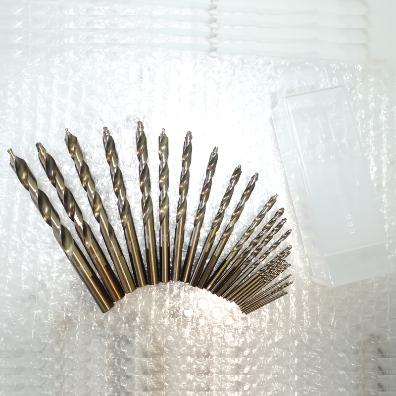 25pcs Steel Twist Drill Bit Set, High Hardness, Reamer Drill For, Special Angle, 1-10mm, Suitable For Woodwork, Home Use, Applications