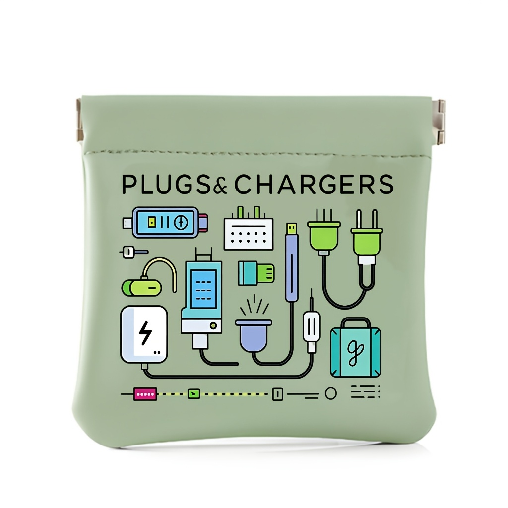 Portable Cable Organizer Bag 12x12cm - Travel For , Usb Cables, Plugs & Earbuds - Keep Your Electronics Tidy