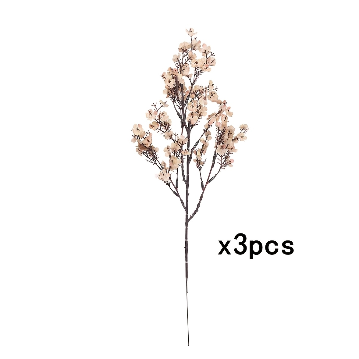 TEMU 3pcs Artificial Baby's Breath, Suitable For Wedding, Living Room, Dining Table, Balcony, Office, Courtyards, , Outdoor Corridors. Suitable For